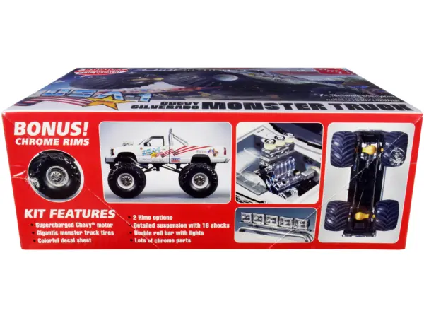 Skill 2 Model Kit Chevrolet Silverado "USA-1" Monster Truck 1/25 Scale Model by AMT #3
