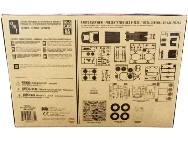Skill 2 Model Kit Chevrolet Silverado "USA-1" Monster Truck 1/25 Scale Model by AMT #4