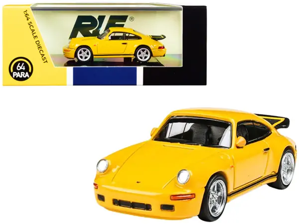 1987 RUF CTR Yellowbird Blossom Yellow 1/64 Diecast Model Car by Paragon #1