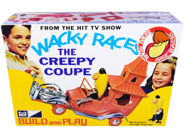 Skill 2 Snap Model Kit The Creepy Coupe with Big Gruesome and Little Gruesome Figurines "Wacky Races" (1968) TV Series 1/25 Scale Model by MPC #1
