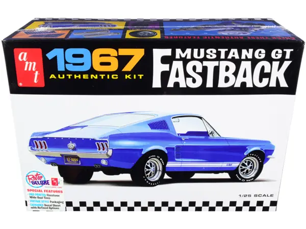 Skill 2 Model Kit 1967 Ford Mustang GT Fastback 1/25 Scale Model by AMT #1