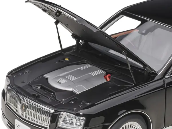 Toyota Century with Curtains RHD (Right Hand Drive) Black Special Edition 1/18 Model Car by Autoart #3