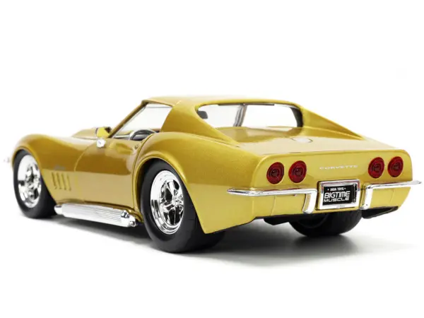 1969 Chevrolet Corvette Stingray ZL-1 Gold Metallic with Black Stripe "Bigtime Muscle" Series 1/24 Diecast Model Car by Jada #5