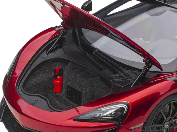 Mclaren 600LT Vermillion Red and Carbon 1/18 Model Car by Autoart #3