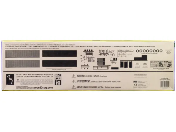 Skill 3 Model Kit Fruehauf FB Beaded Panel Van Trailer "Rat Fink" 1/25 Scale Model by AMT #4