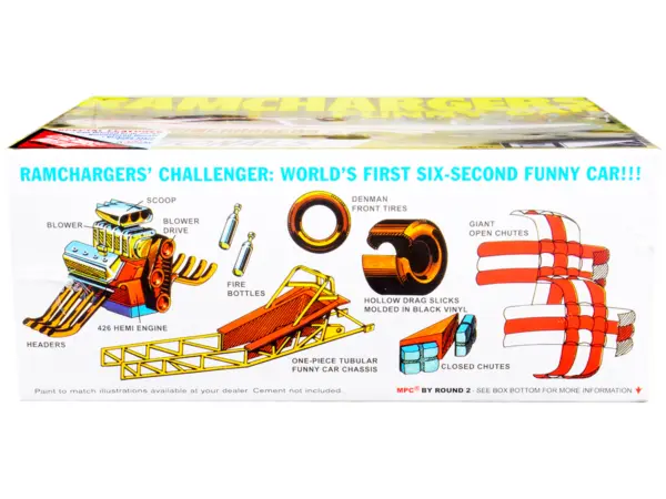 Skill 2 Model Kit Dodge Challenger Ramchargers Funny Car "Legends of the Quarter Mile" 1/25 Scale Model by MPC #2