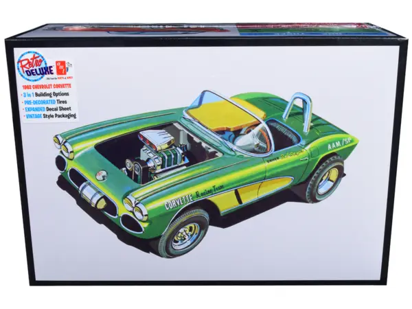 Skill 2 Model Kit 1962 Chevrolet Corvette 3 in 1 Kit 1/25 Scale Model by AMT #1