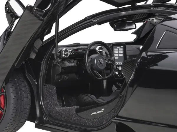 Mclaren Senna Stealth Cosmos Black with Carbon Accents 1/18 Model Car by Autoart #3