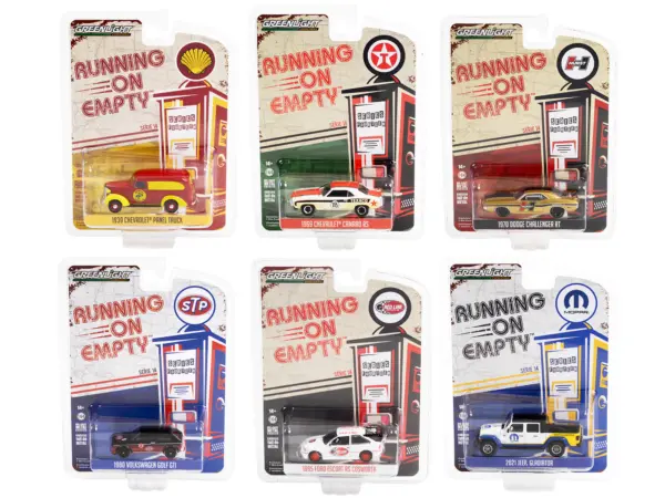 "Running on Empty" 6 piece Set Series 14 1/64 Diecast Model Cars by Greenlight #1