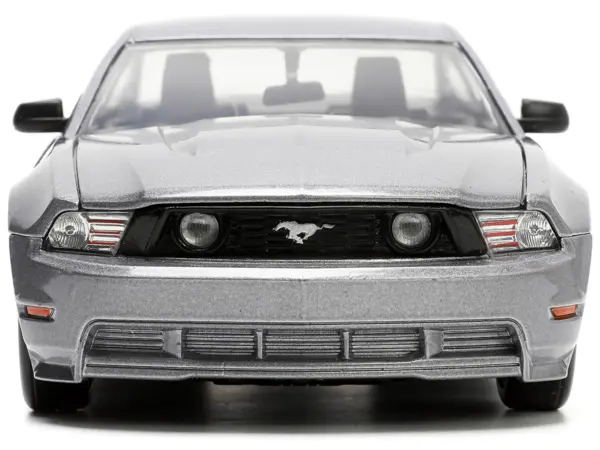 2010 Ford Mustang GT Gray Metallic with Flames "Ford Motor Company" "Bigtime Muscle" Series 1/24 Diecast Model Car by Jada #4