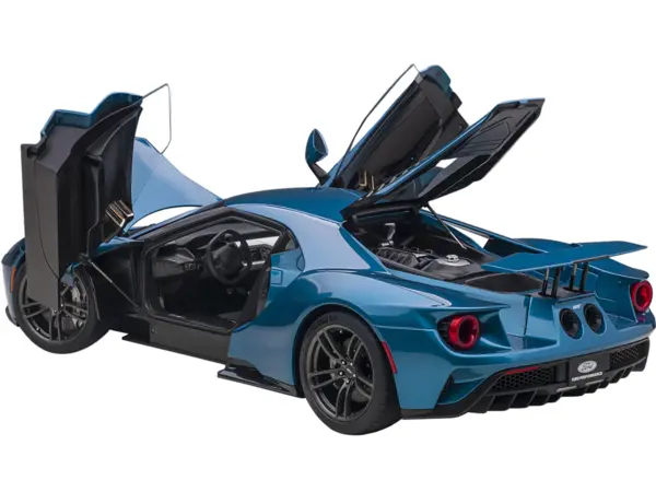 2017 Ford GT Liquid Blue Metallic 1/12 Model Car by Autoart #2