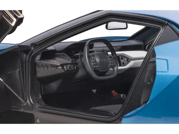 2017 Ford GT Liquid Blue Metallic 1/12 Model Car by Autoart #4