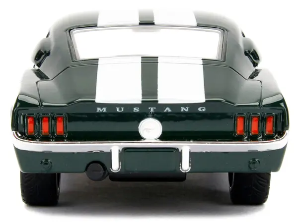 Sean's Ford Mustang Dark Green with White Stripes "Fast & Furious" Movie 1/32 Diecast Model Car by Jada #5