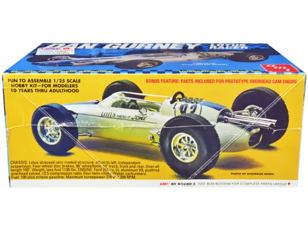 Skill 2 Model Kit Dan Gurney Lotus Racer 1/25 Scale Model by AMT #2