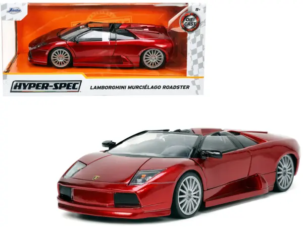 Lamborghini Murcielago Roadster Red Metallic "Hyper-Spec" Series 1/24 Diecast Model Car by Jada #1