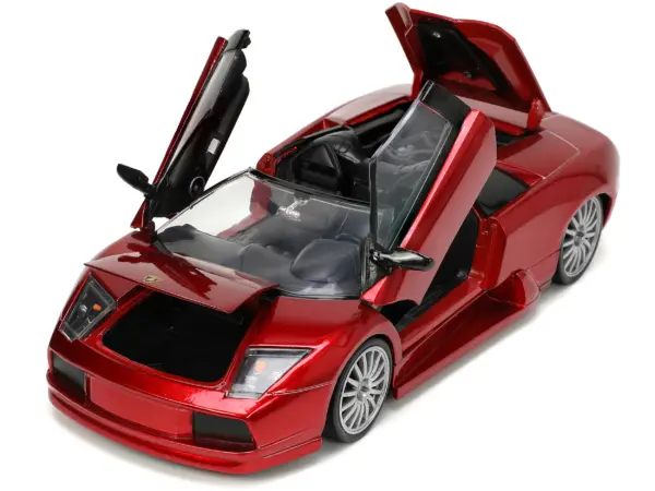 Lamborghini Murcielago Roadster Red Metallic "Hyper-Spec" Series 1/24 Diecast Model Car by Jada #2