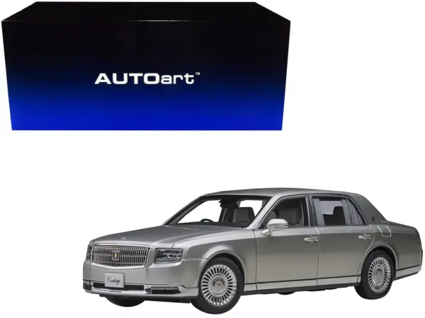 Toyota Century with Curtains RHD (Right Hand Drive) Silver Special Edition 1/18 Model Car by Autoart #1