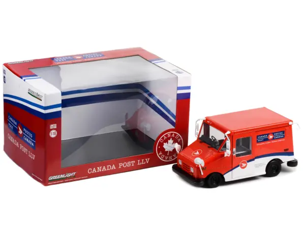 Canada Post LLV Long-Life Postal Delivery Vehicle Red and White 1/18 Diecast Model Car by Greenlight #4