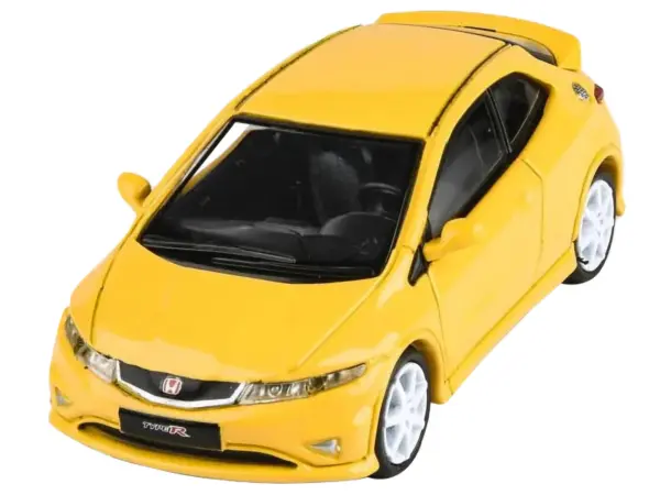 2007 Honda Civic Type R FN2 Sunlight Yellow 1/64 Diecast Model Car by Paragon Models #3