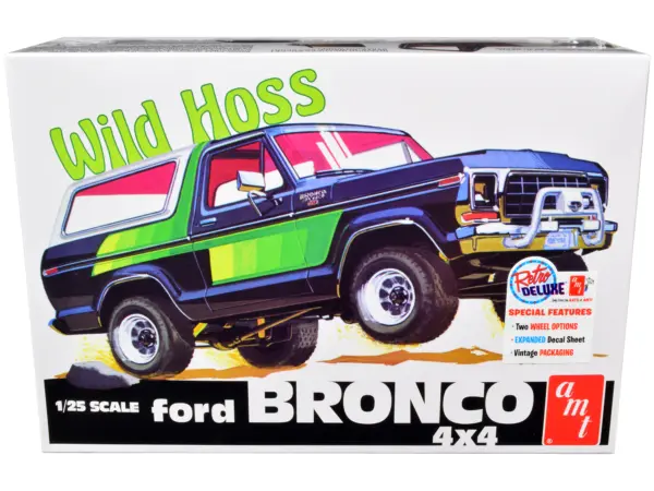 Skill 2 Model Kit Ford Bronco 4X4 "Wild Hoss" 1/25 Scale Model by AMT #1