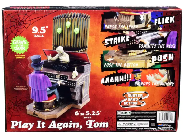Skill 2 Model Kit Haunted Manor "Play it Again Tom" Diorama Set 1/12 Scale Model by Polar Lights #4
