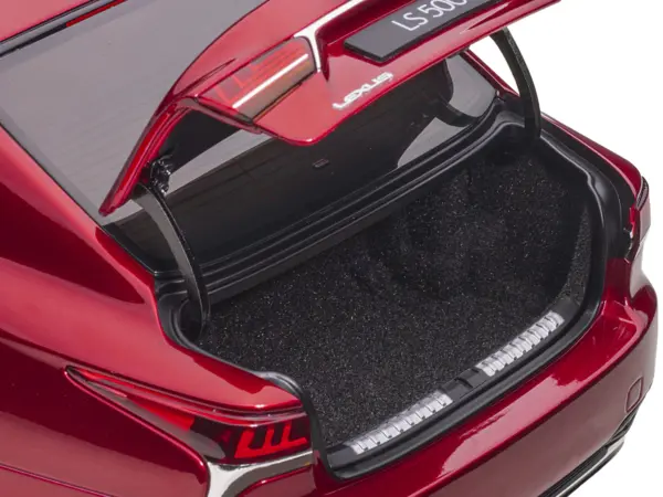 Lexus LS500h Morello Red Metallic with Chrome Wheels 1/18 Model Car by Autoart #4