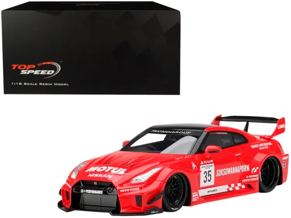 Nissan 35GT-RR Ver. 1 LB-Silhouette WORKS GT RHD (Right Hand Drive) #35 Infinite Motorsport 1/18 Model Car by Top Speed #1