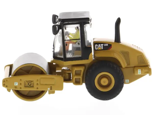 CAT Caterpillar CS56 Smooth Drum Vibratory Soil Compactor with Operator "High Line" Series 1/87 (HO) Scale Diecast Model by Diecast Masters #2