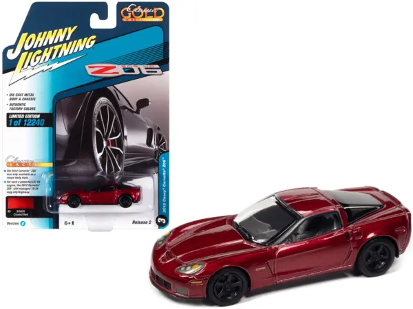 2012 Chevrolet Corvette Z06 Crystal Red Metallic "Classic Gold Collection" Series Limited Edition to 12240 pieces Worldwide 1/64 Diecast Model Car by Johnny Lightning #1
