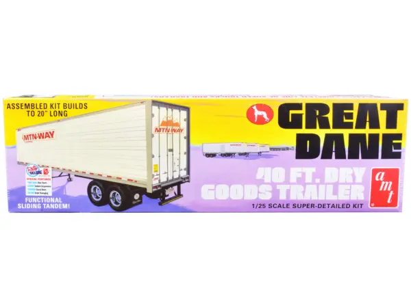 Skill 3 Model Kit Great Dane 40 Ft. Dry Goods Trailer 1/25 Scale Model by AMT #1
