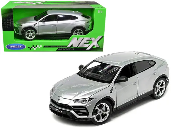 Lamborghini Urus Gray Metallic "NEX Models" 1/24 Diecast Model Car by Welly #1