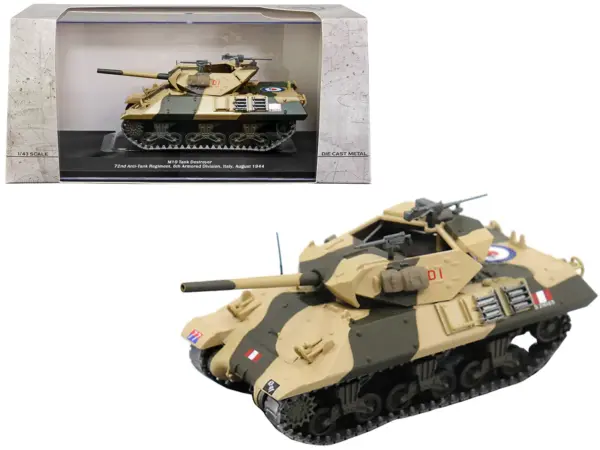 M10 Tank Destroyer D1 #77 "U.S.A. 72nd Anti-Tank Regiment 6th Armored Division Italy August 1944" 1/43 Diecast Model by AFVs of WWII #1