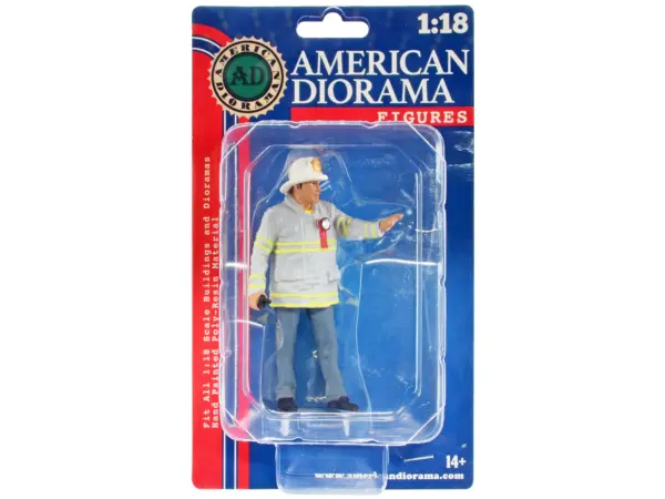 "Firefighters" Fire Captain Figure for 1/18 Scale Models by American Diorama #4