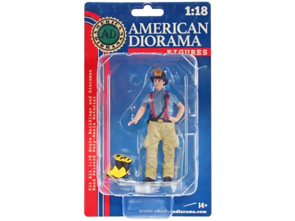 "Firefighters" Getting Ready Figure with Boots Accessory for 1/18 Scale Models by American Diorama #4