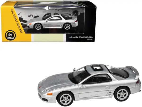 Mitsubishi 3000GT GTO Silver Metallic with Sunroof 1/64 Diecast Model Car by Paragon Models #1