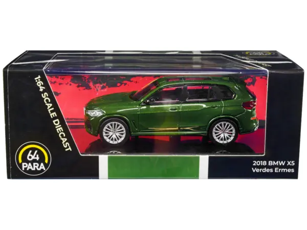 2018 BMW X5 Verde Ermes Green Metallic with Sunroof 1/64 Diecast Model Car by Paragon Models #1