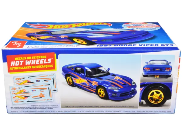 Skill 1 Snap Model Kit 1997 Dodge Viper GTS "Hot Wheels" 1/25 Scale Model by AMT #2