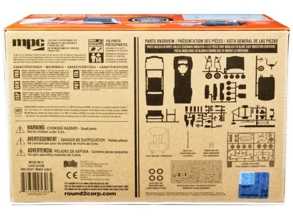 Skill 2 Model Kit 1980 Chevrolet Monte Carlo "Class Action" with Motorcycle and Trailer (Skill 2) 1/25 Scale Model Car by MPC #4