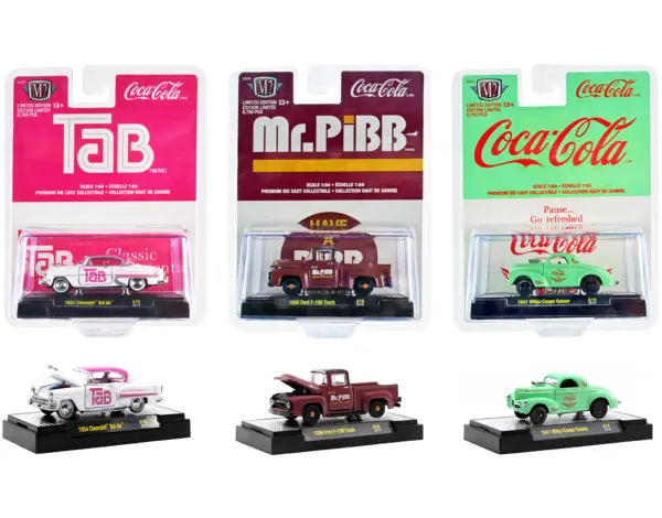 "Sodas" Set of 3 pieces Release 19 Limited Edition to 8750 pieces Worldwide 1/64 Diecast Model Cars by M2 Machines #1