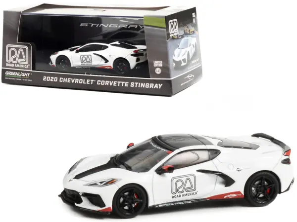 2020 Chevrolet Corvette C8 Stingray "Road America Official Pace Car" 1/43 Diecast Model Car by Greenlight #1