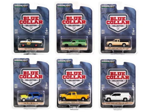 "Blue Collar Collection" Set of 6 pieces Series 11 1/64 Diecast Model Cars by Greenlight #1