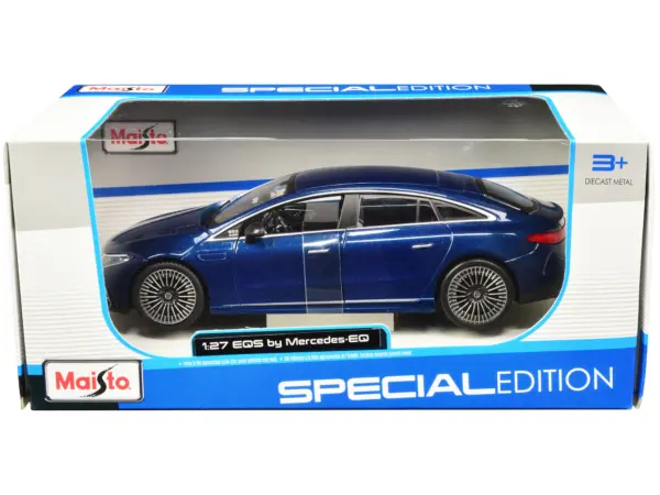 Mercedes-Benz EQS Blue Metallic "Special Edition" Series 1/27 Diecast Model Car by Maisto #1