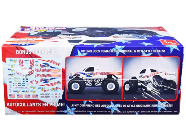 Skill 1 Snap Model Kit Chevrolet Silverado "USA-1" Monster Truck 1/32 Scale Model by AMT #2