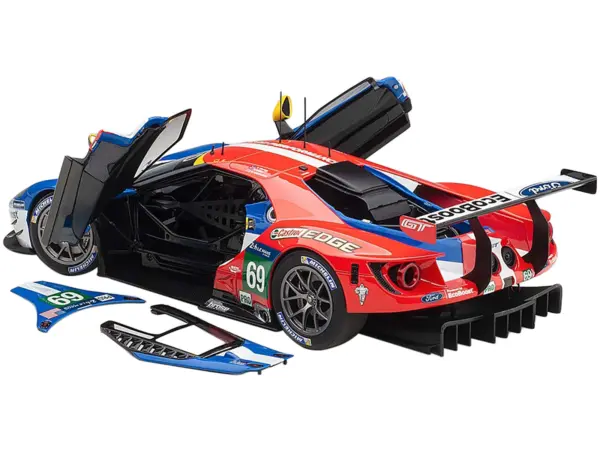 Ford GT #69 Ryan Briscoe - Richard Westbrook - Scott Dixon "Ford Chip Ganassi Team USA" 24H Le Mans (2016) 1/18 Model Car by Autoart #2