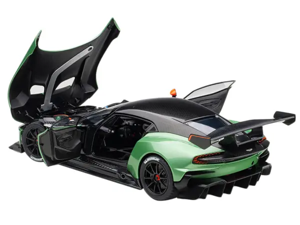 Aston Martin Vulcan Apple Tree Green Metallic with Orange Accents and Carbon Top 1/18 Model Car by Autoart #2