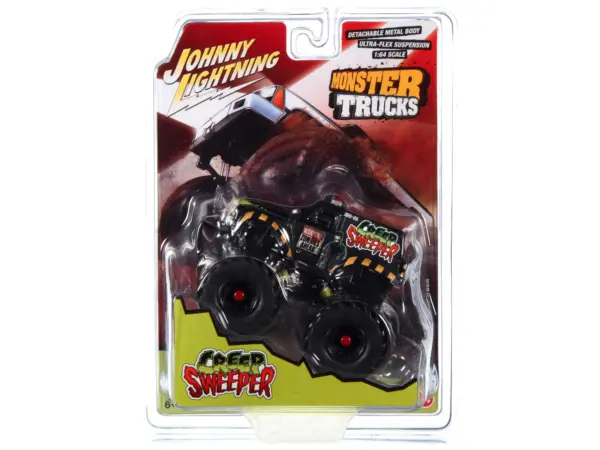 "Creep Sweeper" Monster Truck "Zombie Response Unit" with Black Wheels "Monster Trucks" Series 1/64 Diecast Model by Johnny Lightning #1