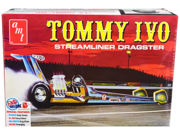 Skill 2 Model Kit Tommy Ivo Streamliner Dragster 1/25 Scale Model by AMT #1