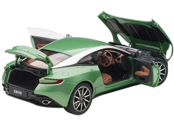 Aston Martin DB11 RHD (Right Hand Drive) Apple Tree Green Metallic 1/18 Model Car by Autoart #2