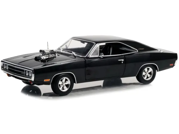 1970 Dodge Charger with Blown Engine Black "Artisan Collection" Series 1/18 Diecast Model Car by Greenlight #2