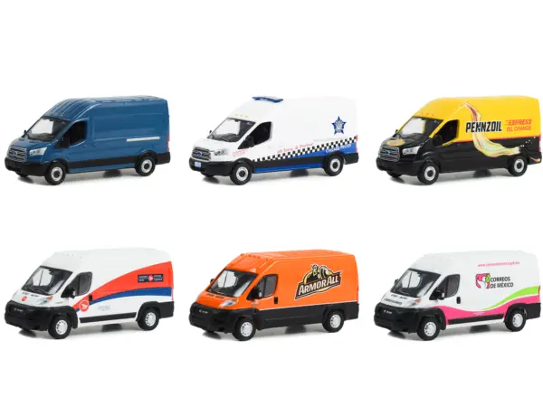 "Route Runners" Set of 6 Vans Series 5 1/64 Diecast Model Cars by Greenlight #2